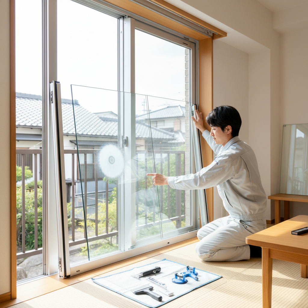 輸入サッシのガラスのみを交換するに関する画像