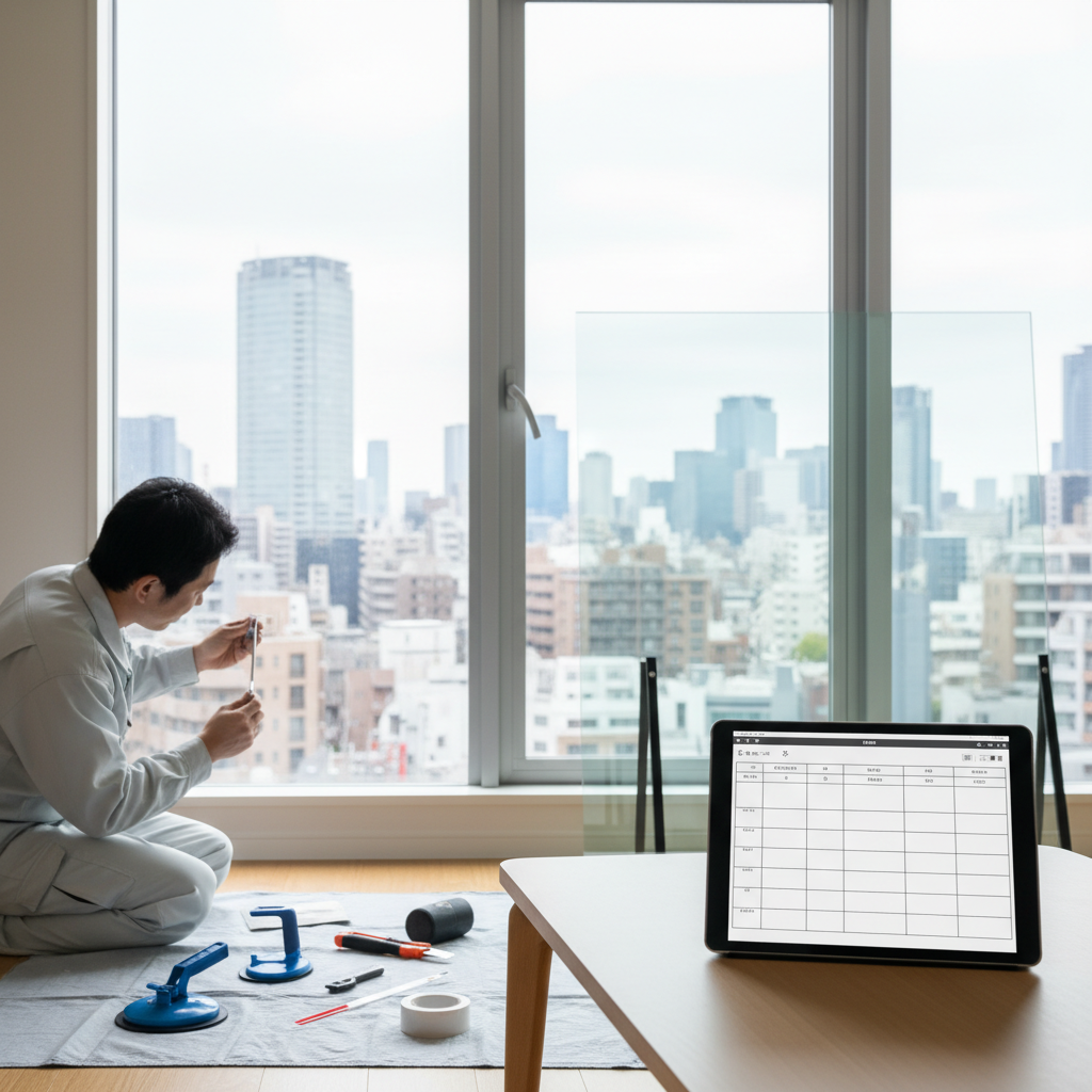 窓ガラス交換料金表に関する画像