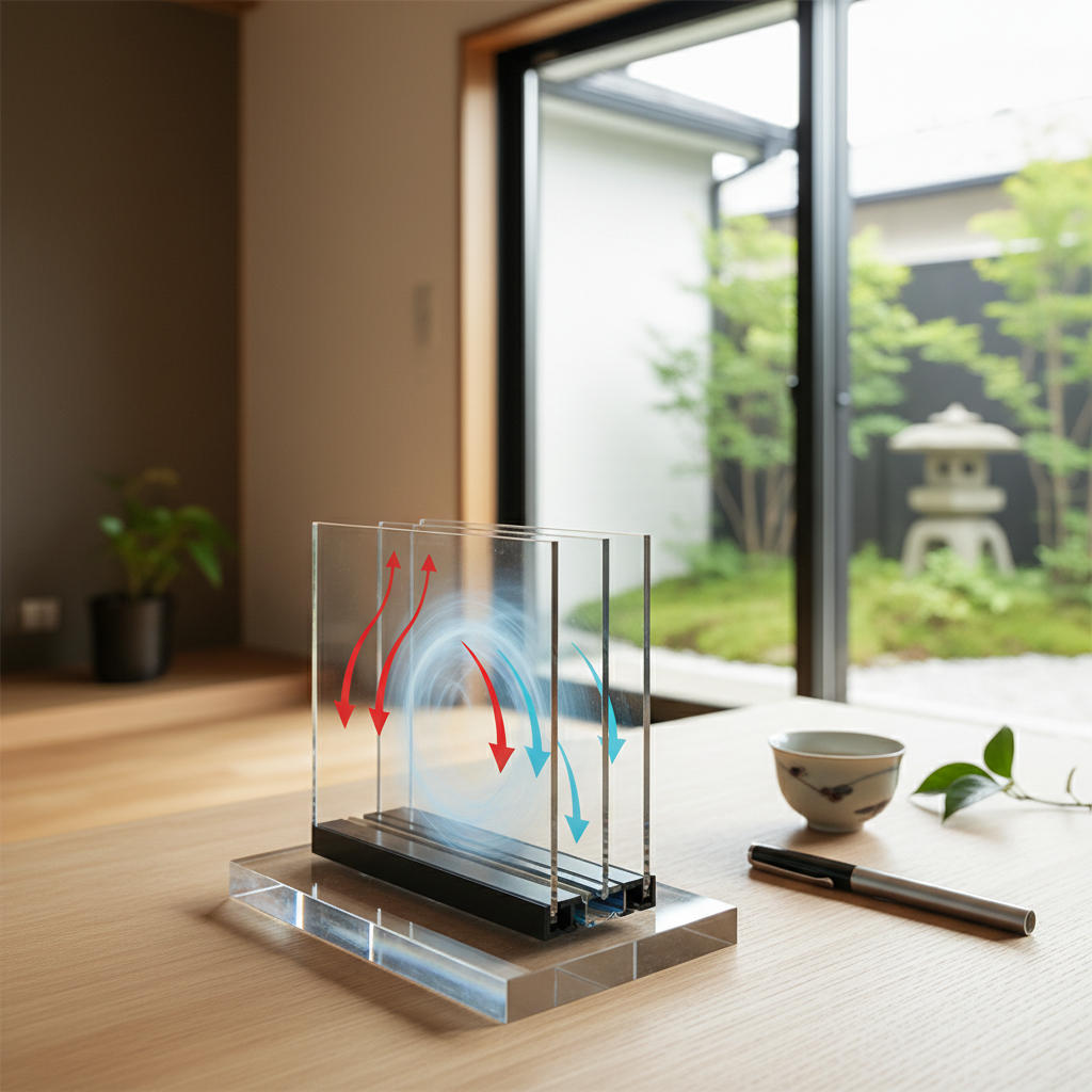 断熱ガラスの仕組みとメリットに関する画像