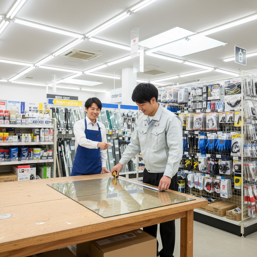 窓ガラス交換 ホームセンターでの材料調達に関する画像