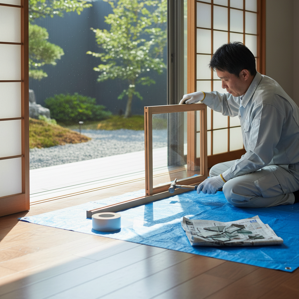 窓ガラス交換 自分でできる範囲と注意点に関する画像