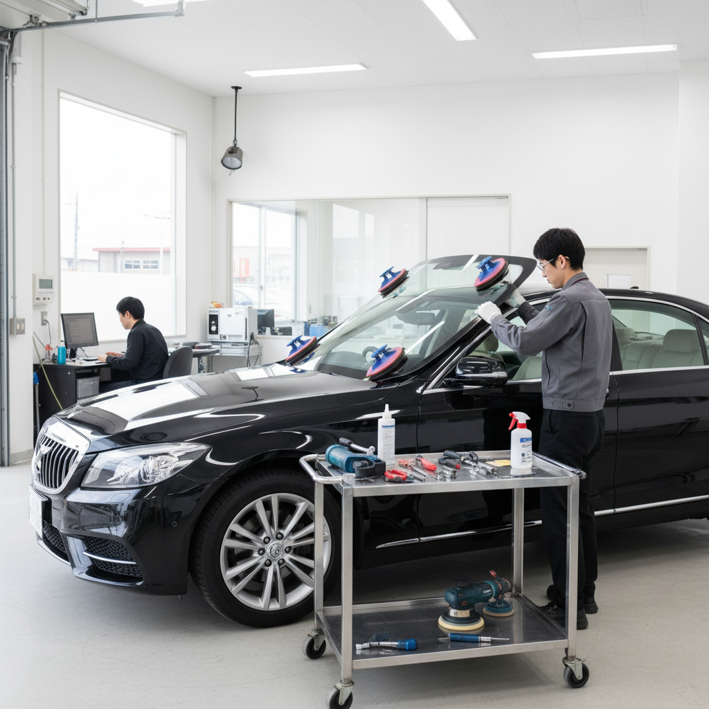 フロントガラス脱着工賃の内訳と業者選びのポイントに関する画像