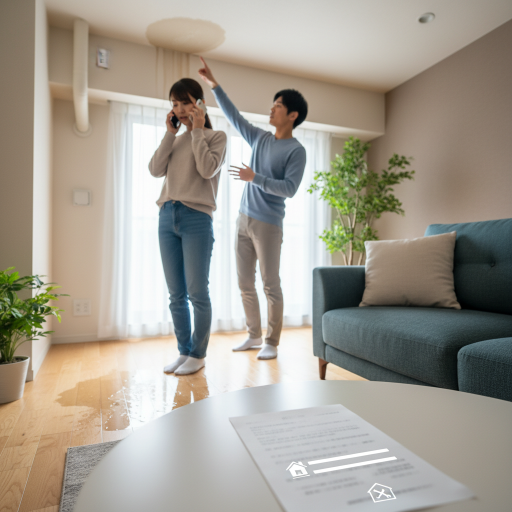 賃貸物件で水漏れが発生した場合の正しい連絡先に関する画像