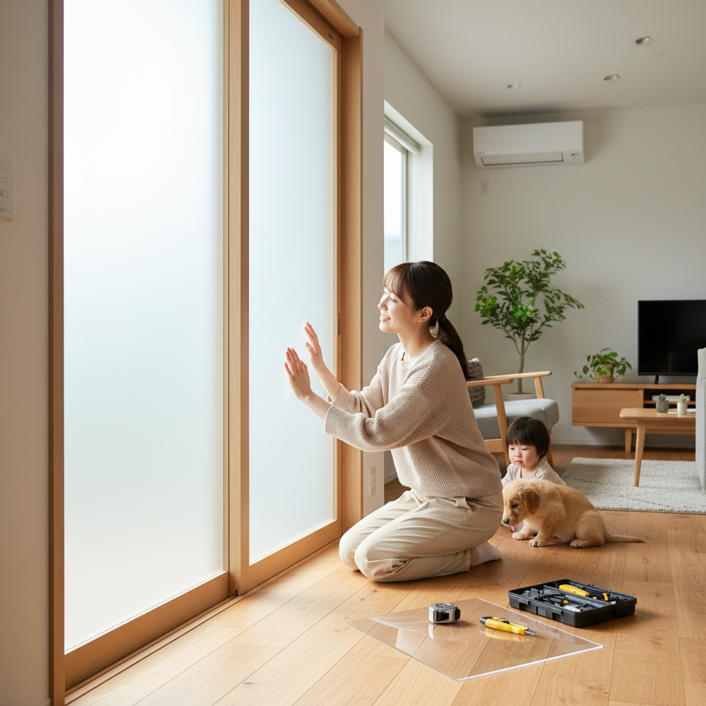 室内ドアガラスのアクリルへの交換についてに関する画像