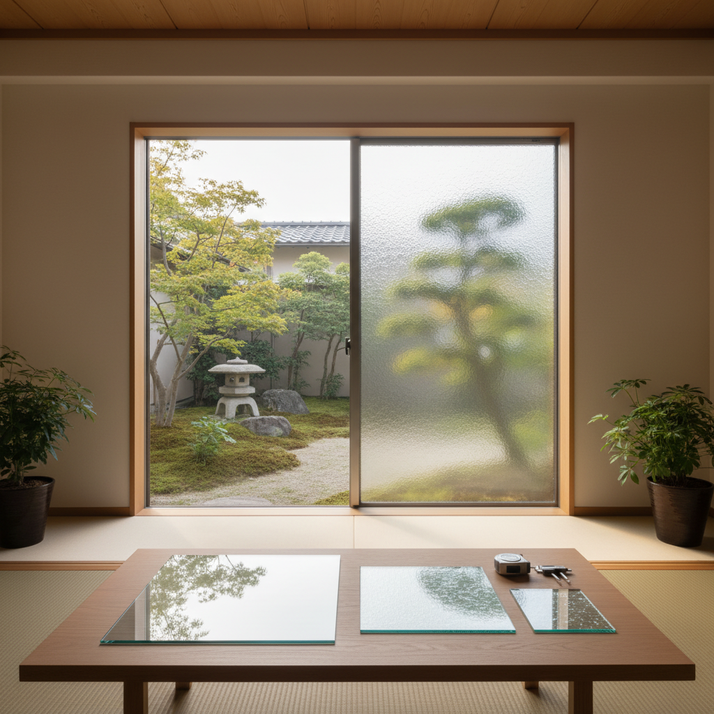 一般的な透明ガラス・型板ガラスの料金目安に関する画像