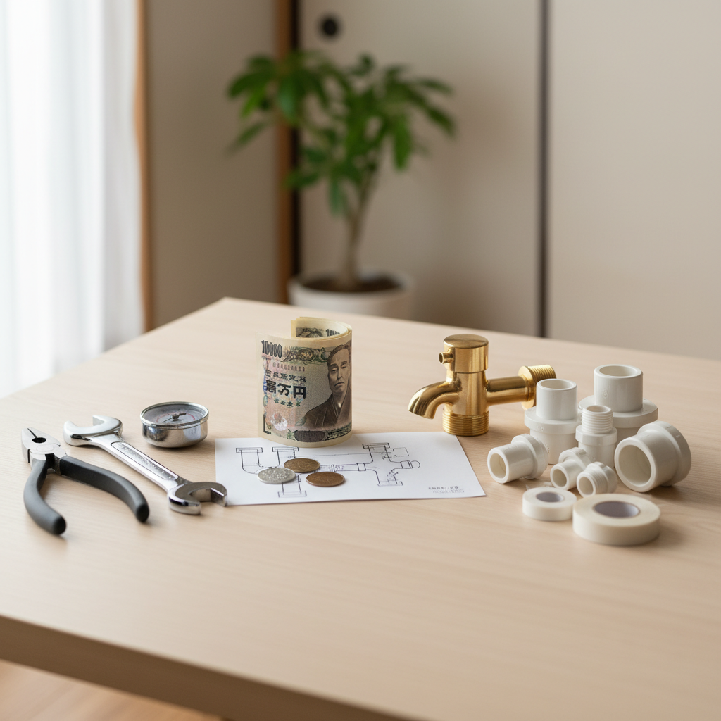 水道修理の料金構成：基本料金・作業料金・部品代に関する画像